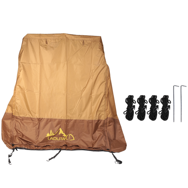 Laduta Trunk Tent Sunshade Rainproof For Car Self-Driving Tour Brown