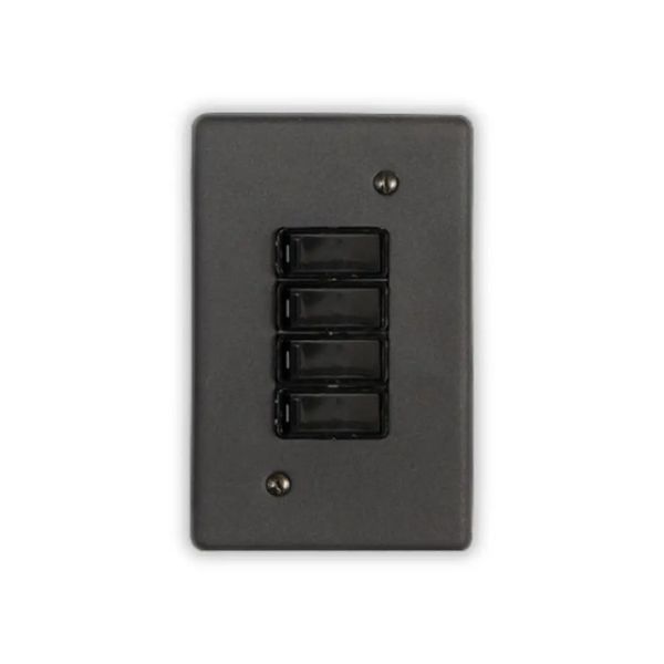 Crabtree 4 Lever 1 Way Graphite Switch