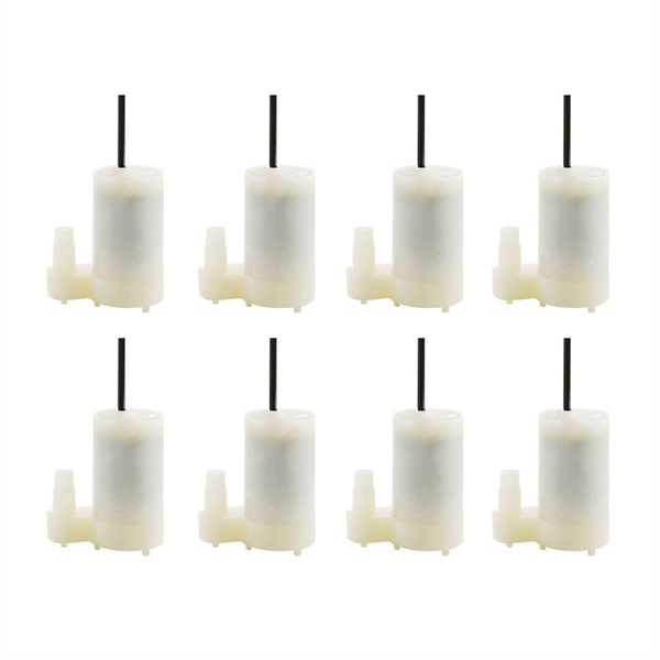 White Silent Mini Submersible Pump for DC3V 5V Vertical 8Piece
