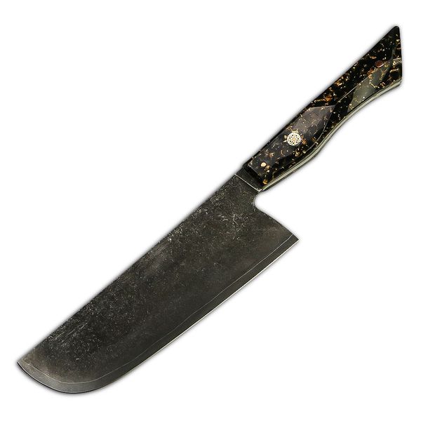 Lifespace 8" Japanese VG10 Clad Steel Kurouchi Nakiri Knife w/ Resin Handle
