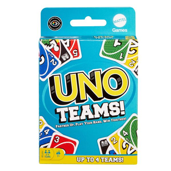 Mattel Games UNO Teams Card Game for Family Nights