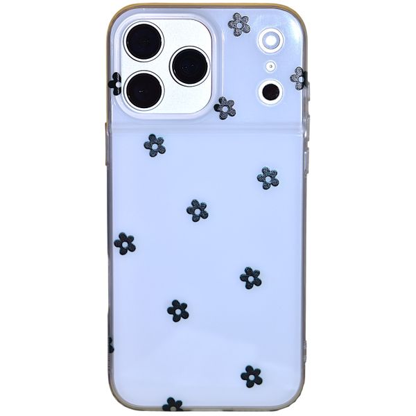 Floral Protective Case - Compatible with iPhone - White &amp; Black