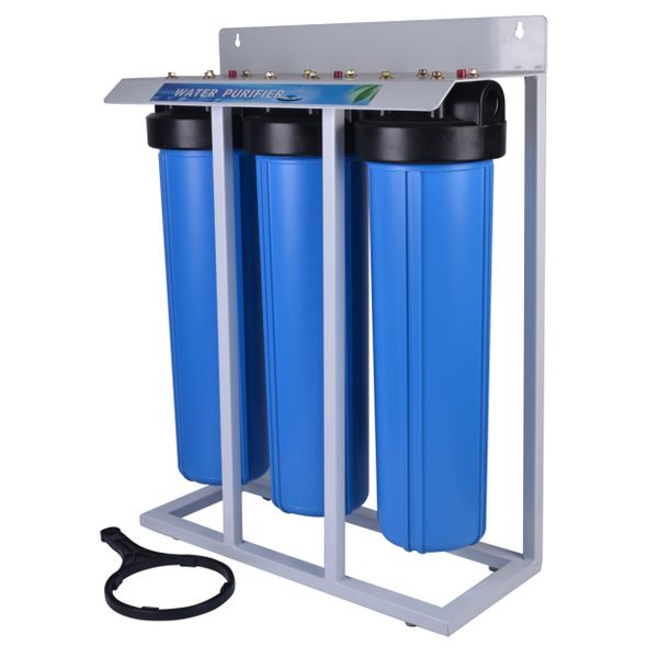 3 Stage Purifier 20 Inch Big Blue Whole House Water Filter System