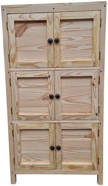 Ansia Cupboard with 6 Doors and 3 Shelves made from wood