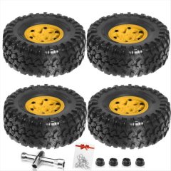 Tire Set for 1/10 Rc Crawler Car Axial Scx10 Wraith Rr10 Capra Orange