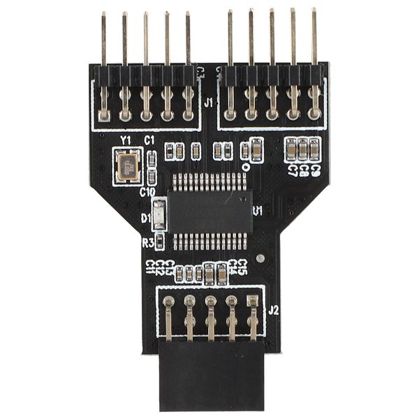 USB2.0 9Pin to Dual Port Hub for Win7/10