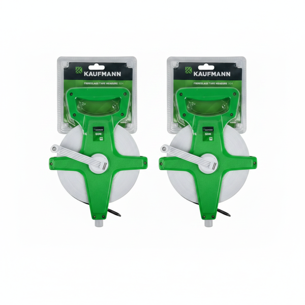 Kaufmann 50m Fiberglass Tape Measure for Accurate Measurements - 2 Pack