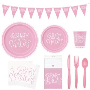 iKids 16 Guests Baby Shower Party Tableware-Girl