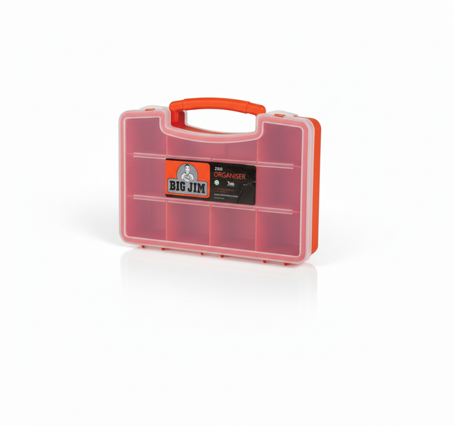 Big Jim Orange Tool Box - Compact 26 x 18 x 5 cm Durable Storage