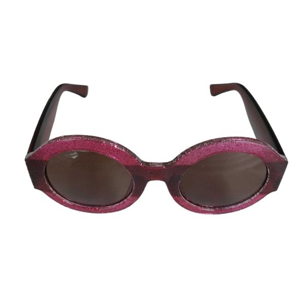 Modern Polarized Multicolor Glitter Round Frame Shades Eyewear Sunglasses