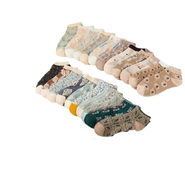 Women's Socks 10-Pairs Pack-Mixed Colour All-Seasons Casual, Everyday, Soft