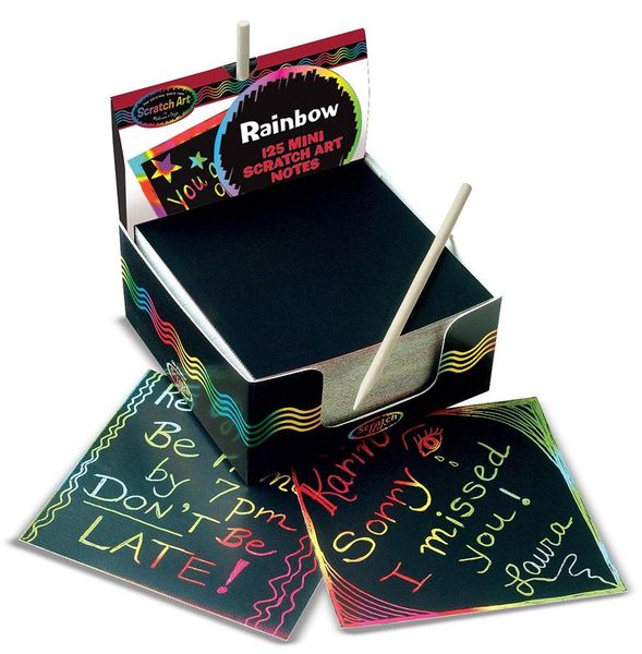 Melissa &amp; Doug Rainbow Mini Scratch Art Notes (125 Notecards)