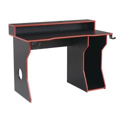Anchor 2-Tier Gaming Desk with 3 Storage Compartments Cup &amp; Headphone Stand