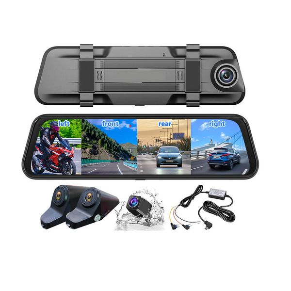 ADAS 4-Lens Mirror Dash Cam 360 Smart Driving Recorder