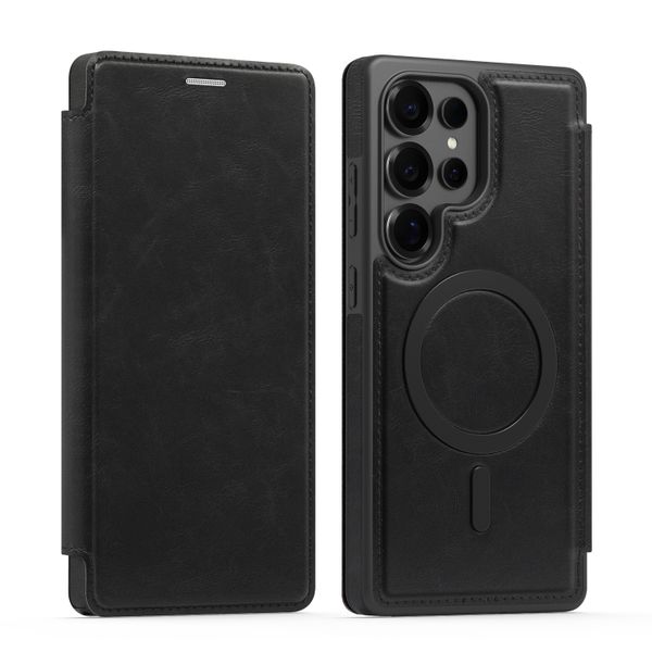 Luxury Leather Flip Cover Compatible With Samsung Galaxy S22 Ultra