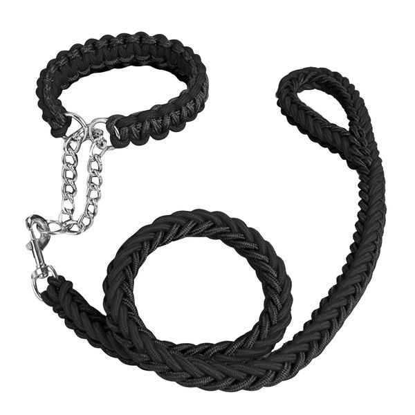 Pet Dog Traction Double Rope Collar &amp; Leash