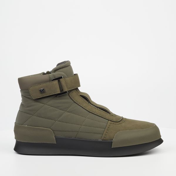 mazerata Valentino 13 Olive Boys Faux Nubuck / Nylon Ankle Boots