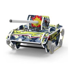 Wooden Tank Puzzle Kit - Buildable Motorized Military Vehicle