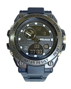 Rockman 2031 Sport Watch - 50mm, Waterproof, Dual Time, LED - Black