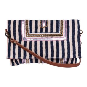 Striped Love Clutch-Cum - Sling Bag
