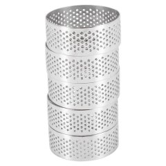Stainless Steel Perforated Tart Ring Perforated Cake Mousse Ring