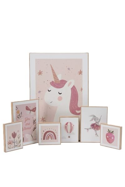 7 Piece Unicorn Wall Frames