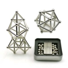 T4U Magnetic Rod &amp; Ball Set (Silver)