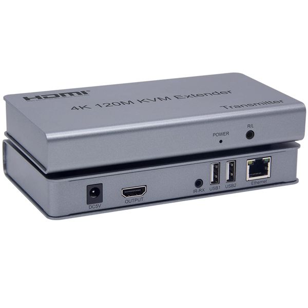 4K 120M KVM HDMI Ethernet Cable Converter HDMI loop &amp; HDMI audio