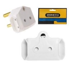 Bulk Pack 8 X Zenith Plug-Adaptor - 1x16A + 2x5A - 2Pin
