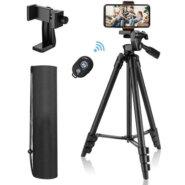 Tripod Stand, Phone Holder, Bluetooth Remote, for Smartphone, Camera, DV