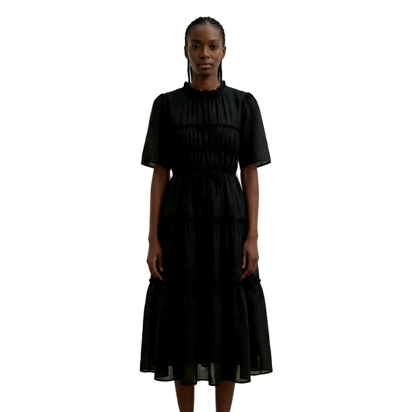 Ice Crack Pattern Large Size Lined Dress