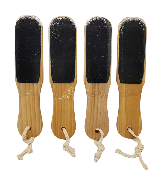 4 Piece Double Sided Wooden Handle Foot File