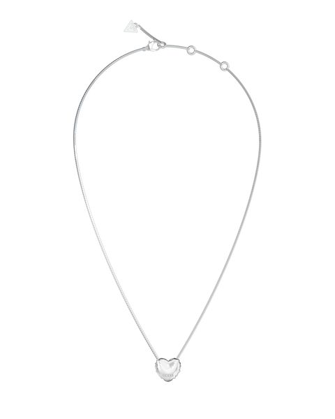 Guess Jewellery ''Iconique'' Silver 16-18" Ladies Modern Heart Necklace