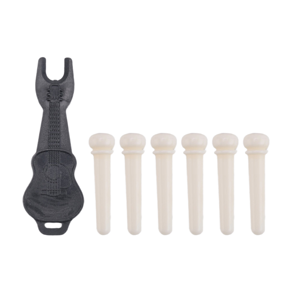 Guitar Cattle Bone Material Acoustic Guitar Bridge Pins with Pearl Shell Do