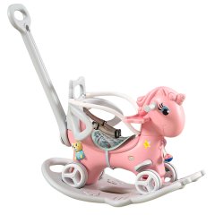 Premium 6-in-1 Rocking Horse with Music Delight for Kids Age 1-3 Years (L)