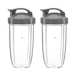2 Pack Replacement Nutribullet Cup 945ml with Flip Top To-Go Lid