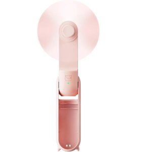 Mini Handheld Fan LED Display, Foldable USB Fan with Flashlight