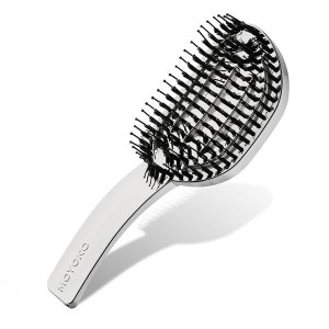 Moyoko Hailo Detangle &amp; Styling Hair Brush - Wet and Dry Hair - Silver