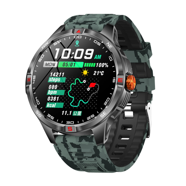 1.46 Smart Watch, Sports Fitness Compass IP68 Waterproof Bluetooth Call