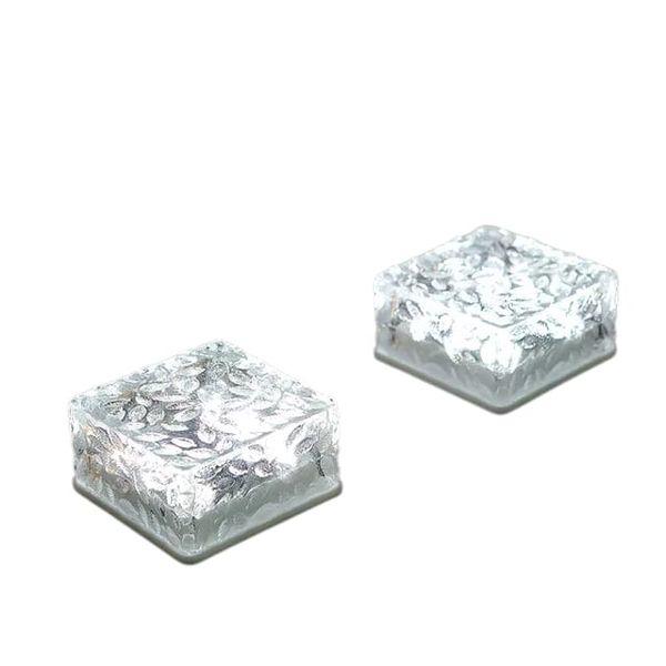 Solar Lights LED Ice Brick Flower Ground Lamp Outdoor Decoration