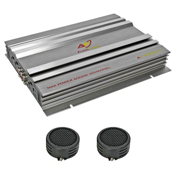 Audiofusion AF-6000.4 6000 Watts 4-Channel Amplifier &amp; Evo Tweeters