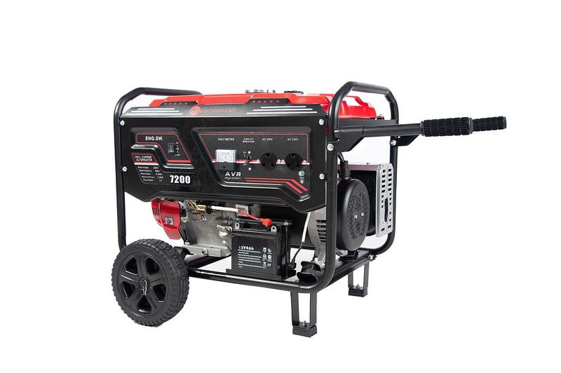 ELECTROBRUSH Key start 7.2KVA 6.5KW Electric Start Petrol Generator