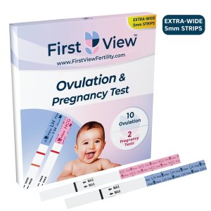 FirstView 5mm Extra-Wide Ovulation &amp; Pregnancy Test Kit (10 LH + 2 HCG)