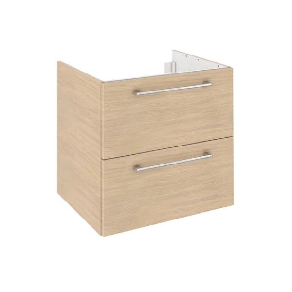 Wall Hung Bathroom Cabinet With Two Drawers Natural