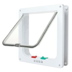 Magnetic Pet Cat Flap 4-Way Locking Door