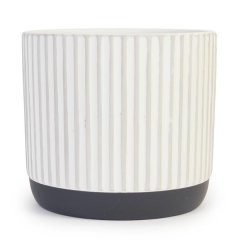 Monochrome Column Pot 14x12cm