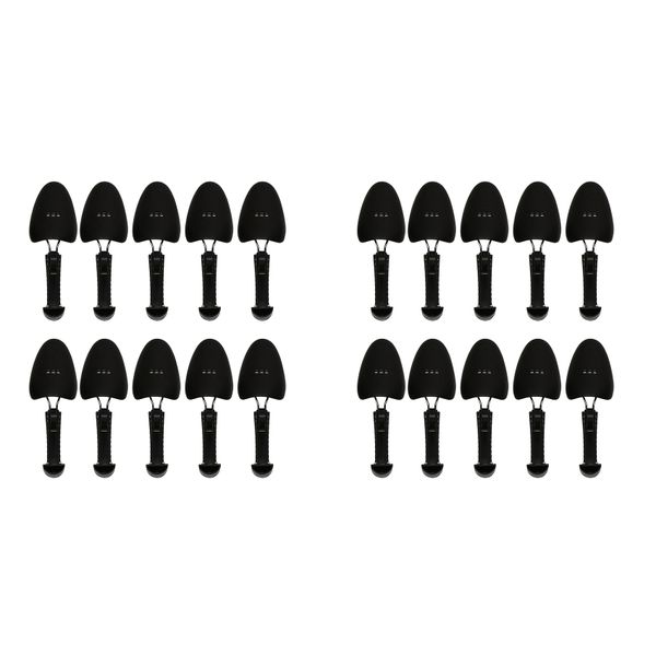 10 Pairs Plastic Adjustable Length Men Shoe Boot Holder (Black)