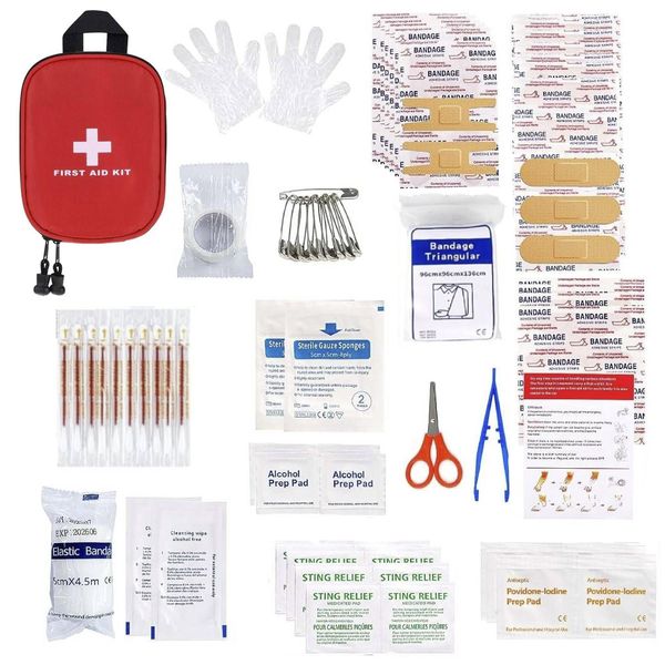 51Pcs First Aid Kit Emergency Essentials Set Portable for Car Home Outdoor