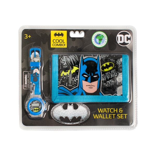 BATMAN By DC Official Licensed Kids Watch &amp; Wallet Set - Fun &amp; Durable