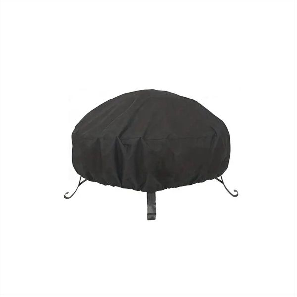 Fire Pit Cover Dust Cover Waterproof Heat &amp; Bbq Grill Cover 85x40Cm